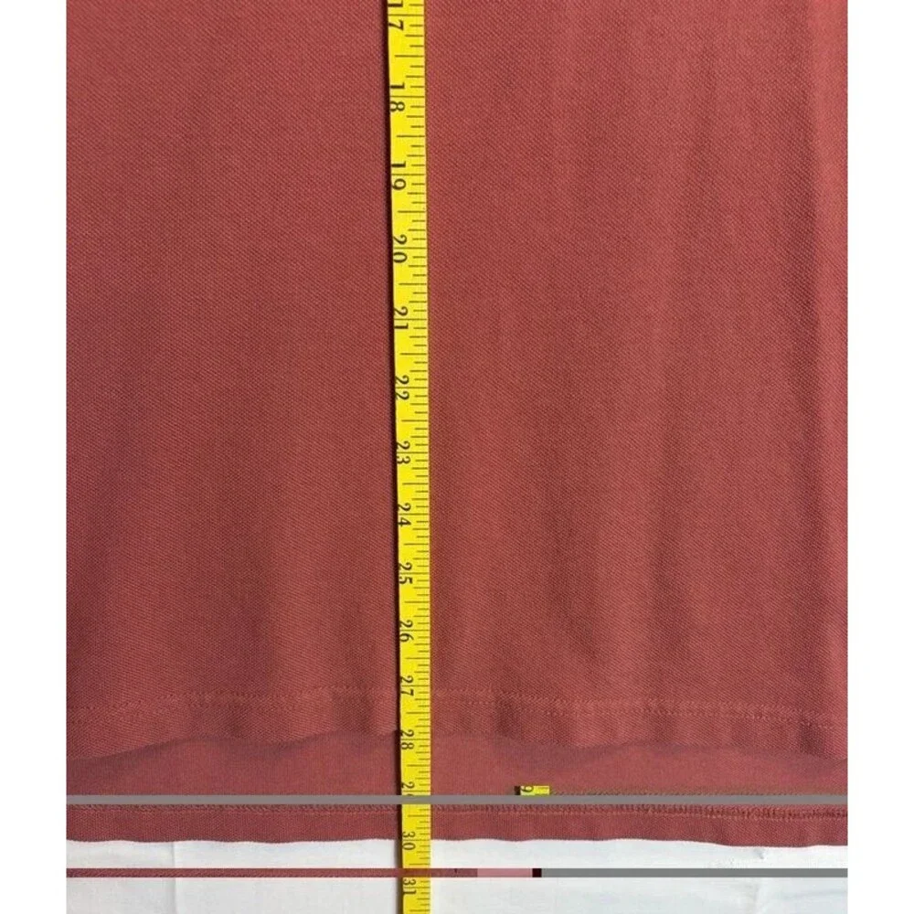 J Crew Oarsman Polo S/S Piqued Cotton Orange Men’s Large Summer Casual Preppy